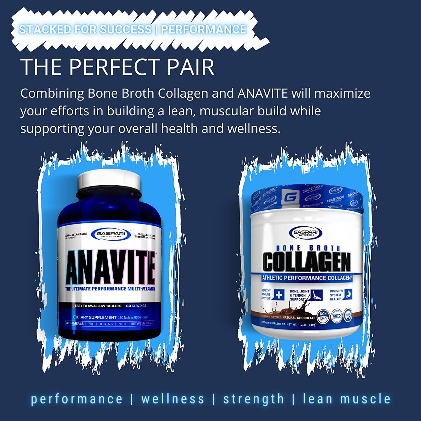 Gaspari Nutrition Anavite - Sports Multi-Vitamin with Amino Acids, Beta-Alanine and L-Carnitine, Enhanced Performance and Recovery, 180 Tablets