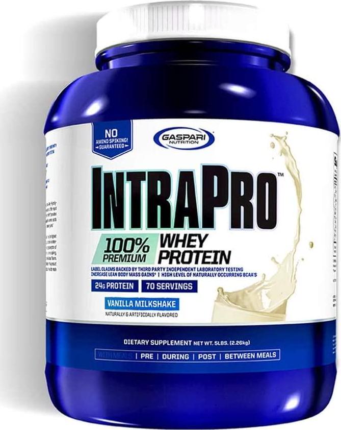 Gaspari Nutrition IntraPro Premium, Whey Protein Shake, No Sugar Added and Aspartame Free (5lbs, Vanilla Milkshake)
