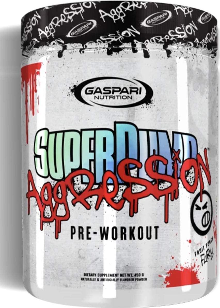 Gaspari Nutrition SuperPump Aggression Pre-Workout: Energy, Focus, Endurance and Recovery, with Creatine and Caffeine - Fruit Punch Fury, 25 Servings