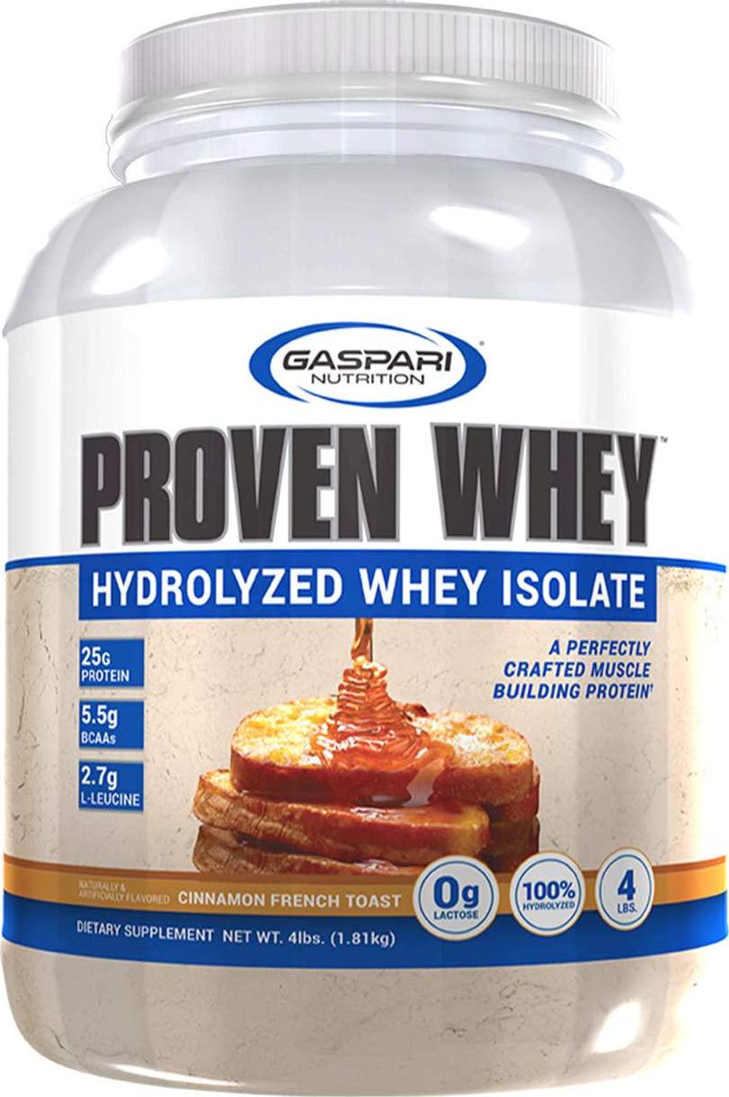 Gaspari Nutritions Proven Whey Isolate, Cinnamon French Toast, 1.8 kilograms