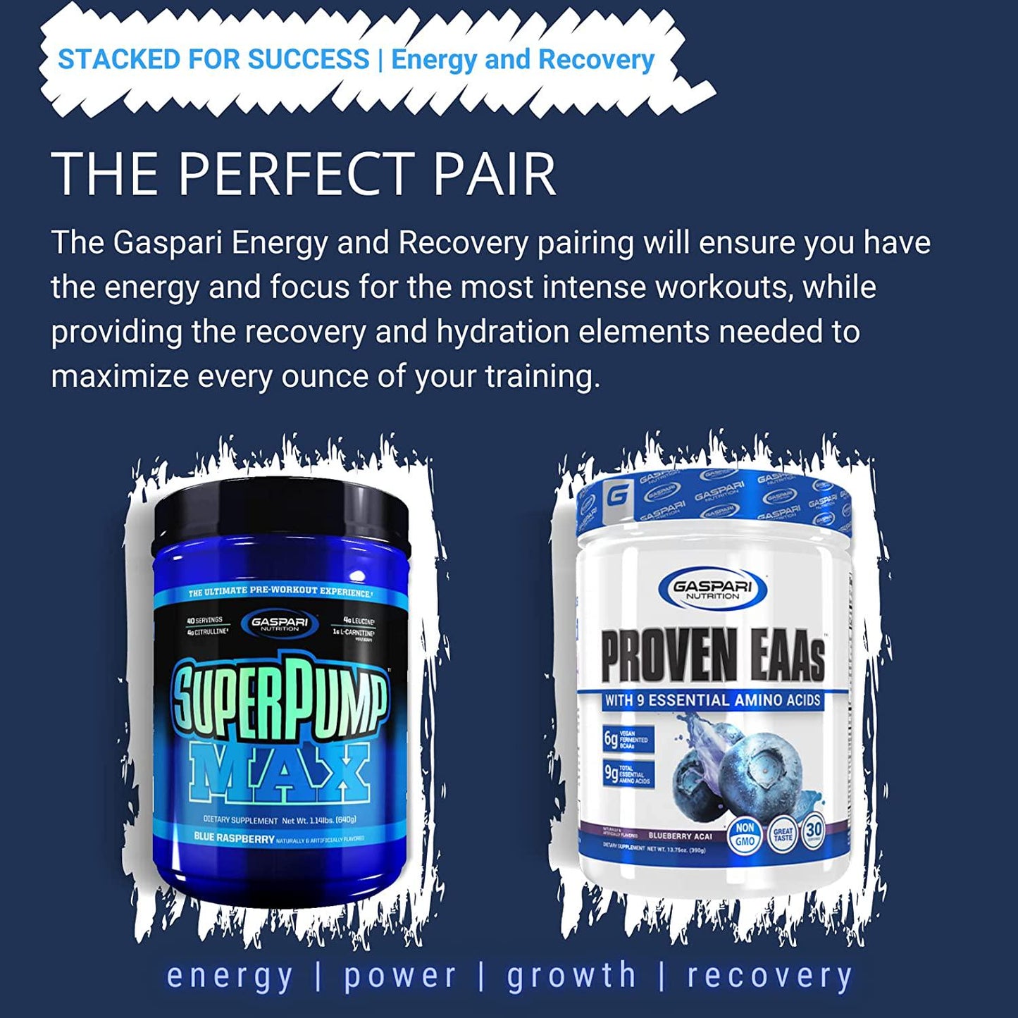 Gaspari Nutritions Proven EAAs with 9 Essential Amino Acids Powder, Acai Blueberry, 390 grams