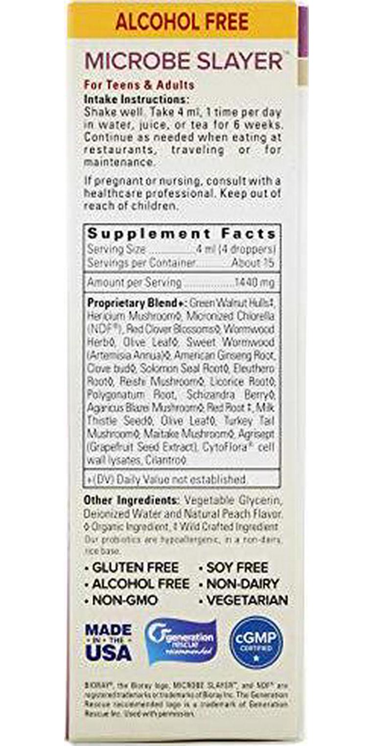 Gastrointestinal Cleanse Herbal Supplement by Bioray | Microbe Slayer Promotes Balance of Intestinal Microbes, Nourishes the Liver and more | 2 fl oz