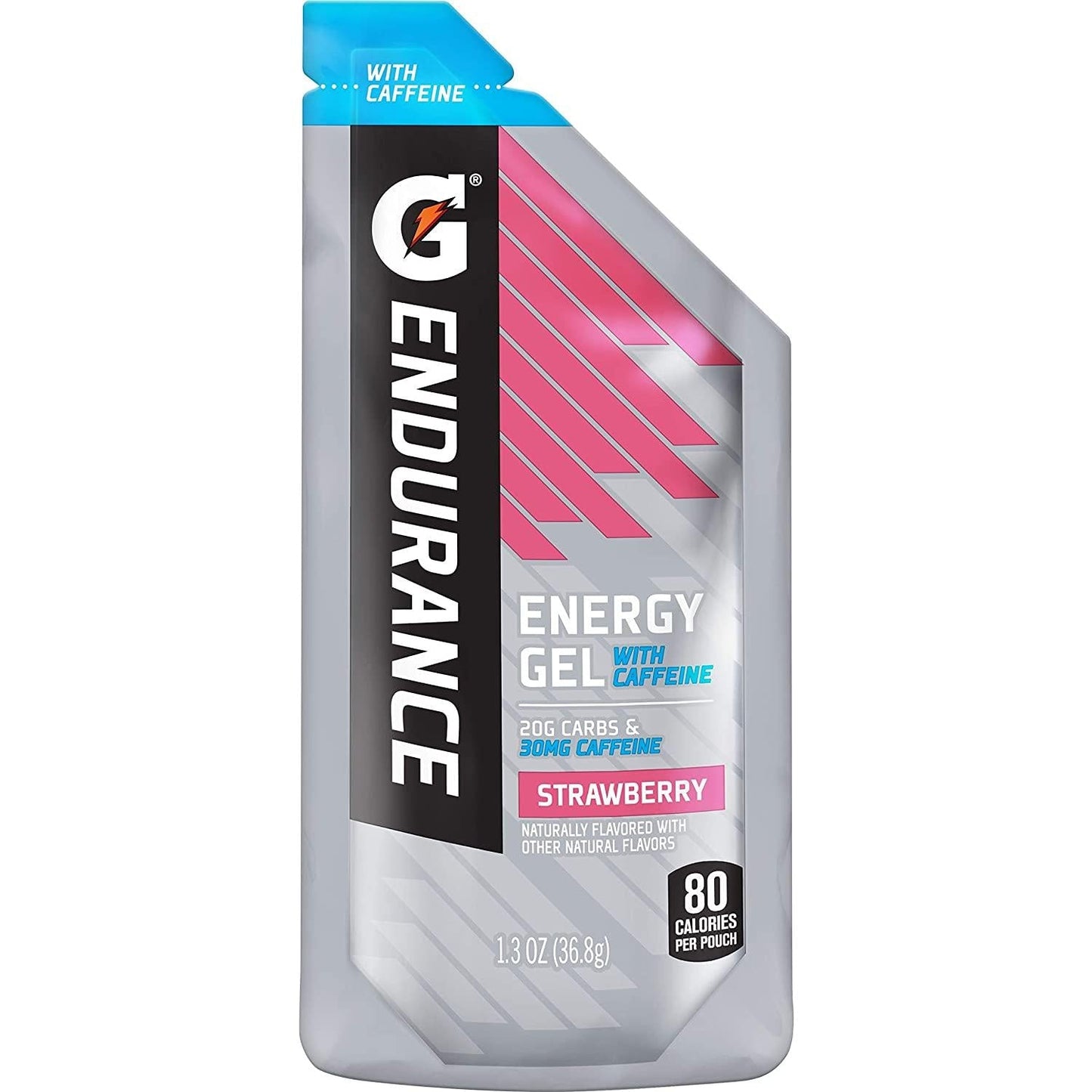 Gatorade Endurance Energy Gel with Caffeine, Strawberry, 1.3oz Pouches (Pack of 21)