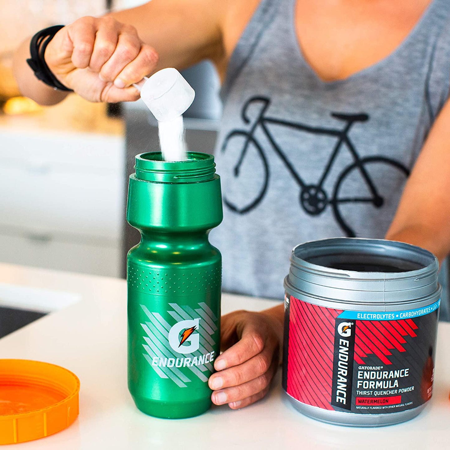 Gatorade Endurance Formula Powder, Watermelon, 32 Ounce and Thirst Quencher Powder, Frost Glacier Freeze, 76.5 Ounce, Pack of 1