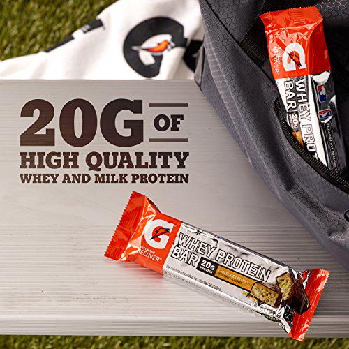 Gatorade Whey Protein Bars, Variety Pack, 2.8 oz bars (Pack of 18) and Whey Protein Recover Bars, S'mores, 2.8 ounce bars (12 Pack)