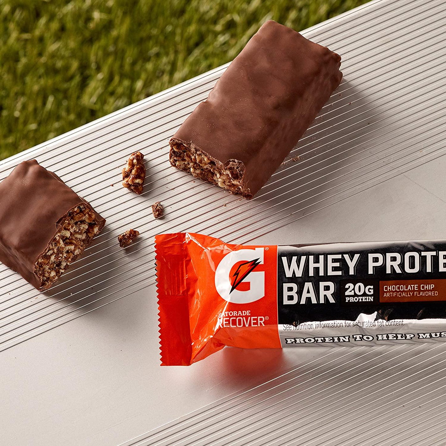 Gatorade Whey Protein Bars, Variety Pack, 2.8 oz bars (Pack of 18) and Whey Protein Recover Bars, Chocolate Chip, 2.8 ounce bars (12 Count)