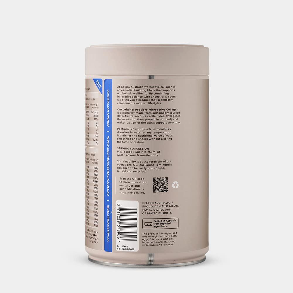 Gel Pro – Peptipro Collagen Hydrolysate Powder – Premium Pure Grass Fed Beef Gelatin Protein Powder - Promotes Healthier Skin, Joints, Bones, Stronger Hair and Nails - Anti-Aging Formula – Joint Relief