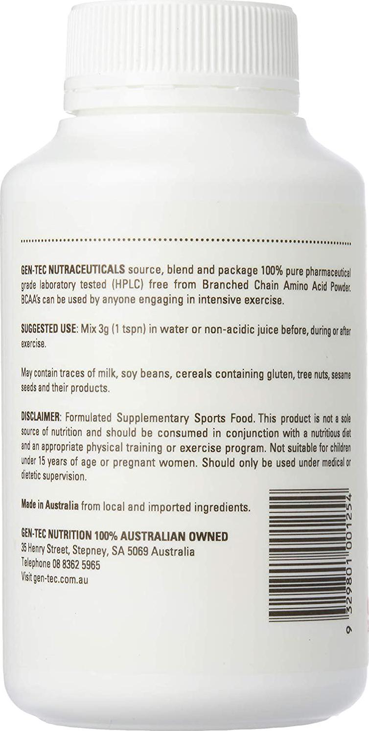 Gen-Tec Nutrition BCAA Powder, 150 Grams