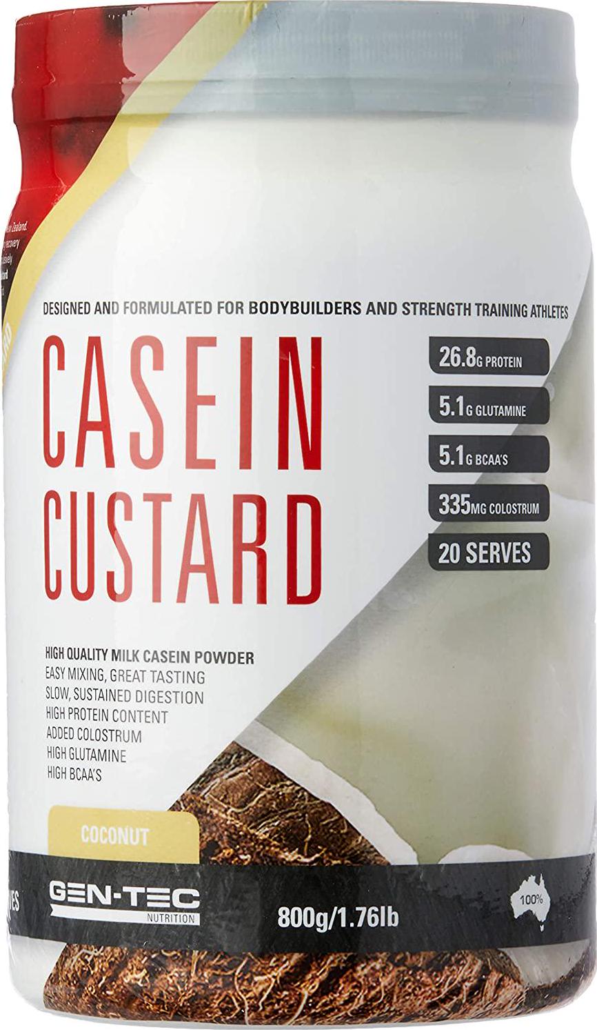 Gen-Tec Nutrition Casein Custard Coconut Powder, 800 Grams