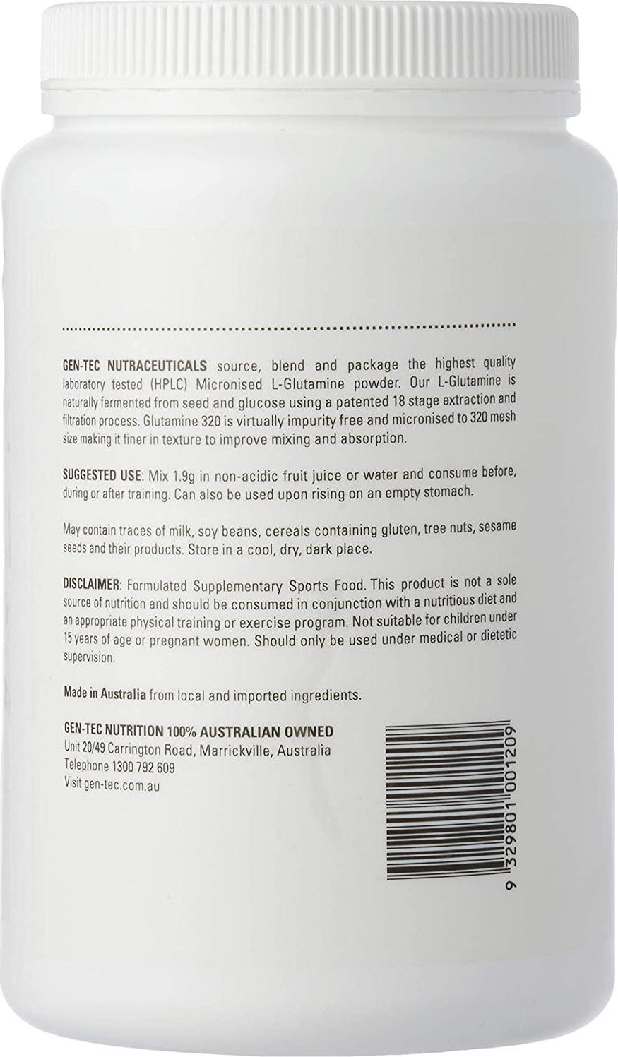 Gen-Tec Nutrition Glutamine Powder, 1 Kilograms