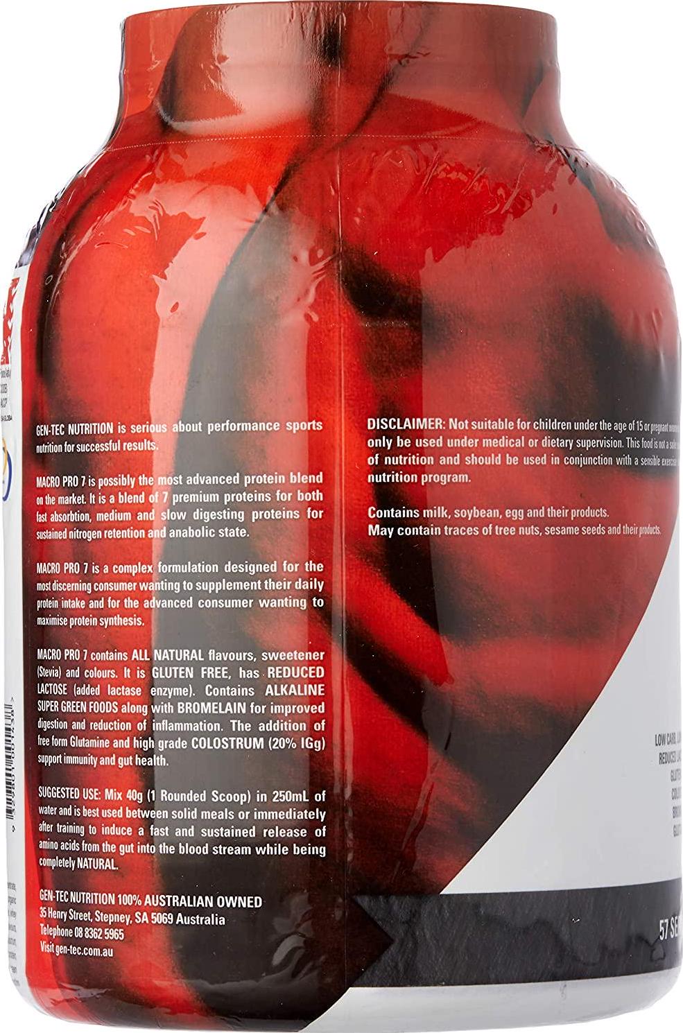 Gen-Tec Nutrition Macro Pro 7 Protein Vanilla Powder, 2.27 Kilograms