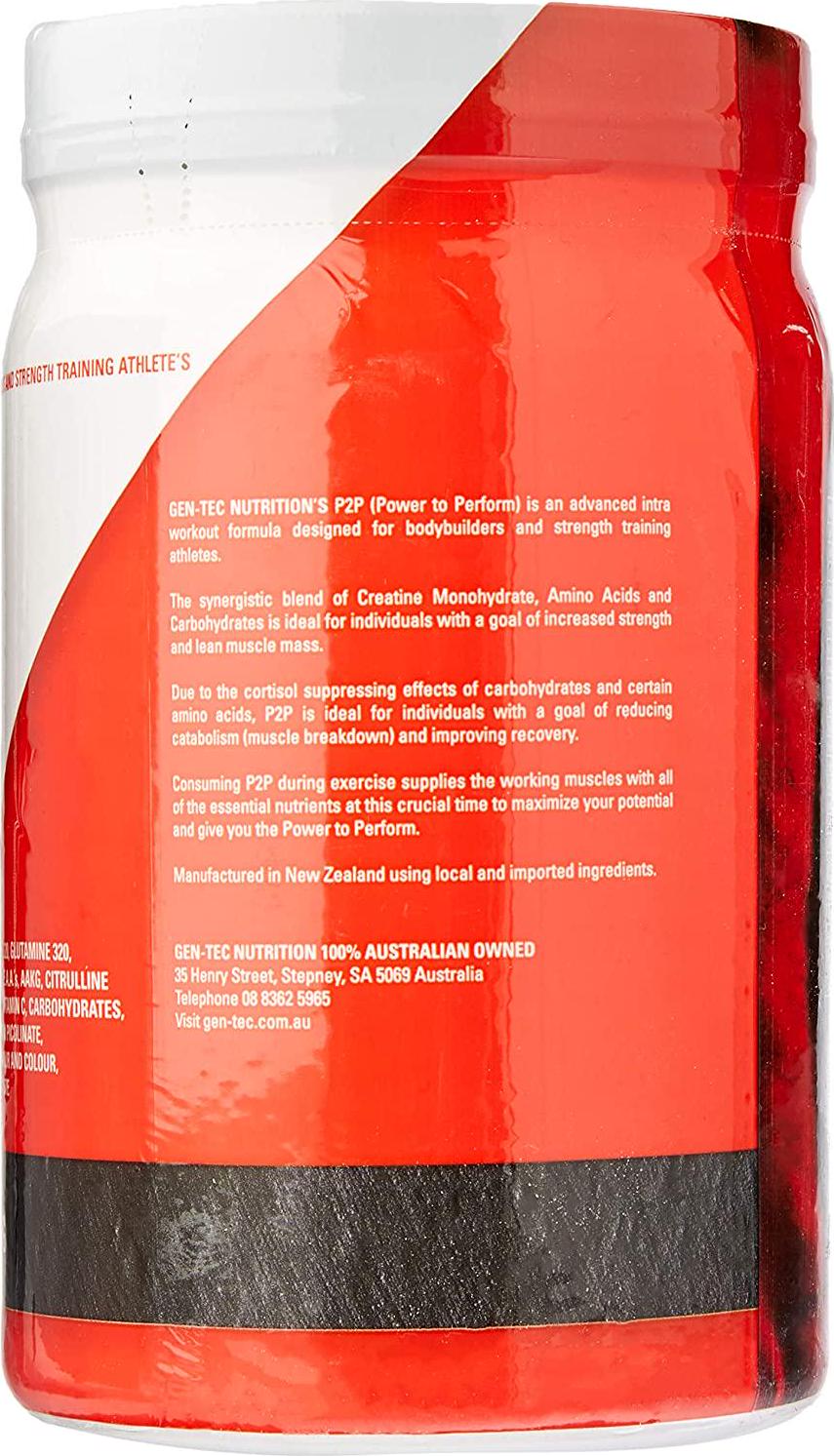 Gen-Tec Nutrition P2P Intra Workout Blueberry Powder, 900 Grams