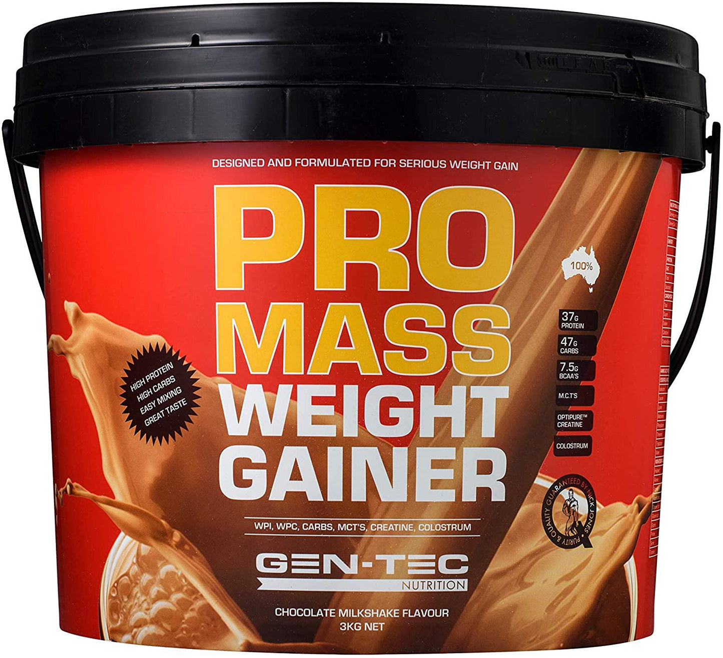Gen-Tec Nutrition Promass Weight Gainer Chocolate Powder, 2.3 kilograms