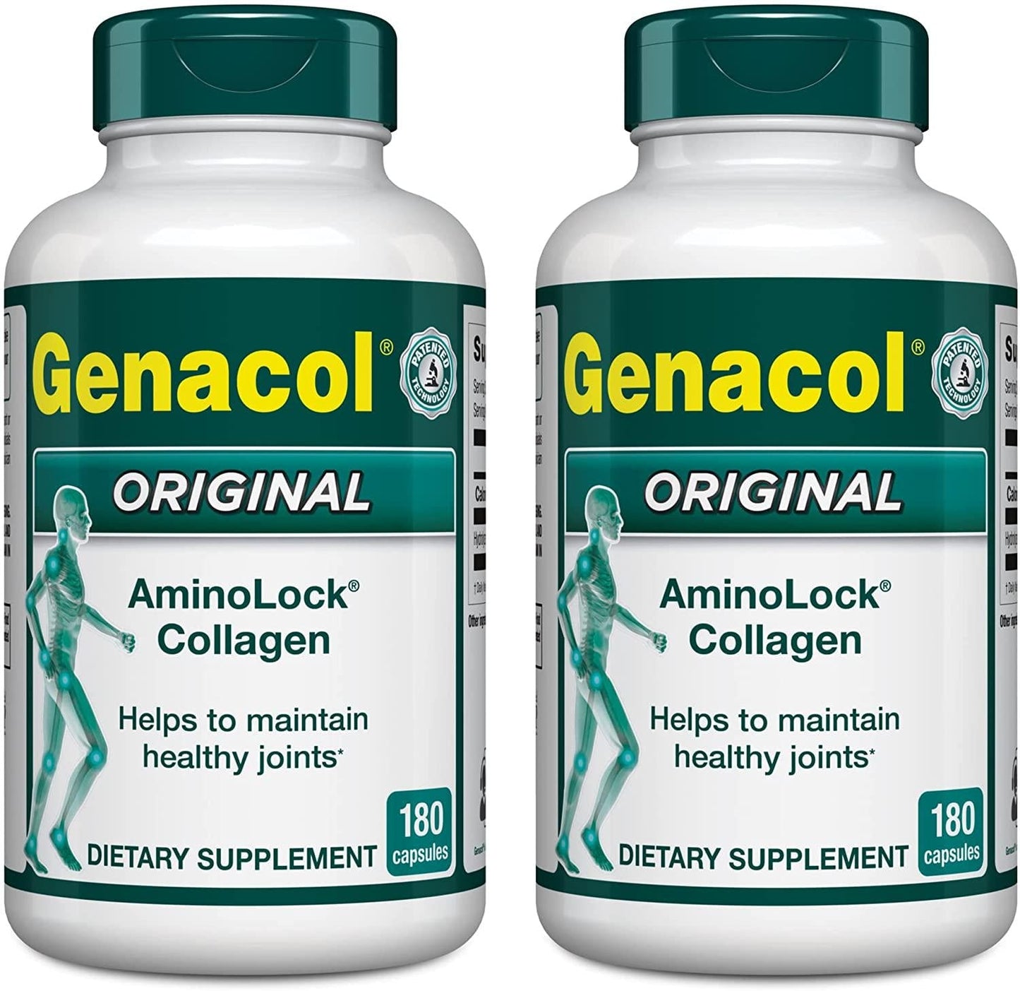 Genacol Bioactive Collagen Hydrolysate (360 Capsules) Joint Supplements for Back and Knee Pain | Certified Non-GMO Pasture-Raised Grass Fed Bovine Collagen Peptides Paleo Friendly