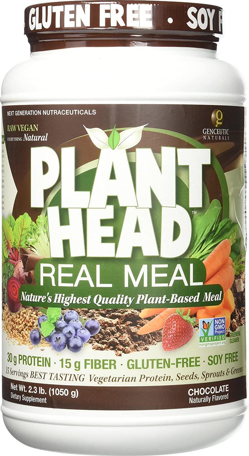 Genceutic Naturals Chocolate Plant Head Real Meal, 2.3 Pound