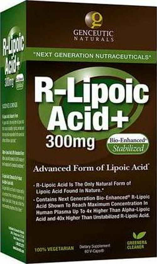 Genceutic Naturals, Nat R Lipoic Acid 300Mg 60 Cap Ea 1