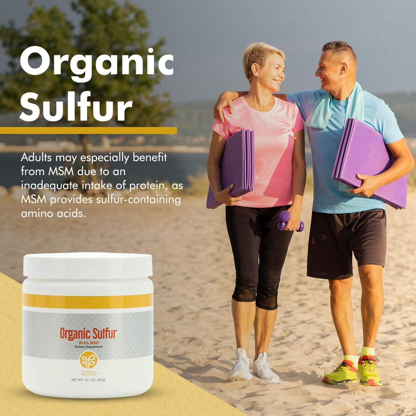 Genesis Pure Organic Sulfur Dietary Supplement 14.1 oz.(400g)