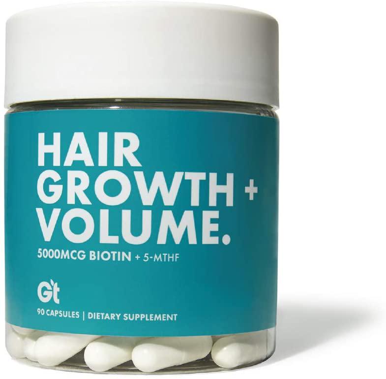 Genesis Today - Hair Growth and Volume High Potency 5,000 mcg Biotin Folate Healthy Hair Vitamin 90 Capsules