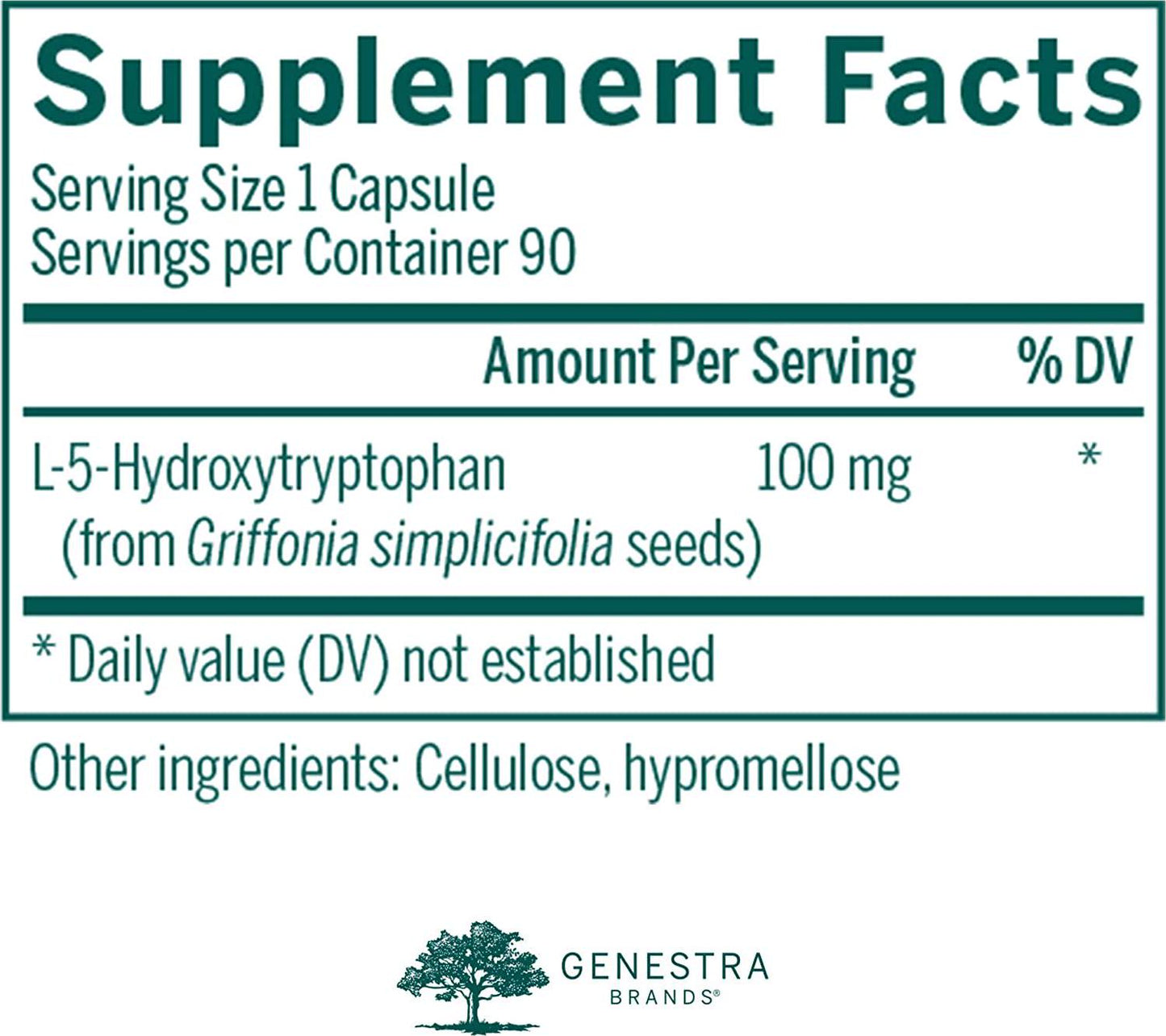 Genestra Brands 5HTP 100 mg | Support for Sleep and Mental Balance | 90 Capsules