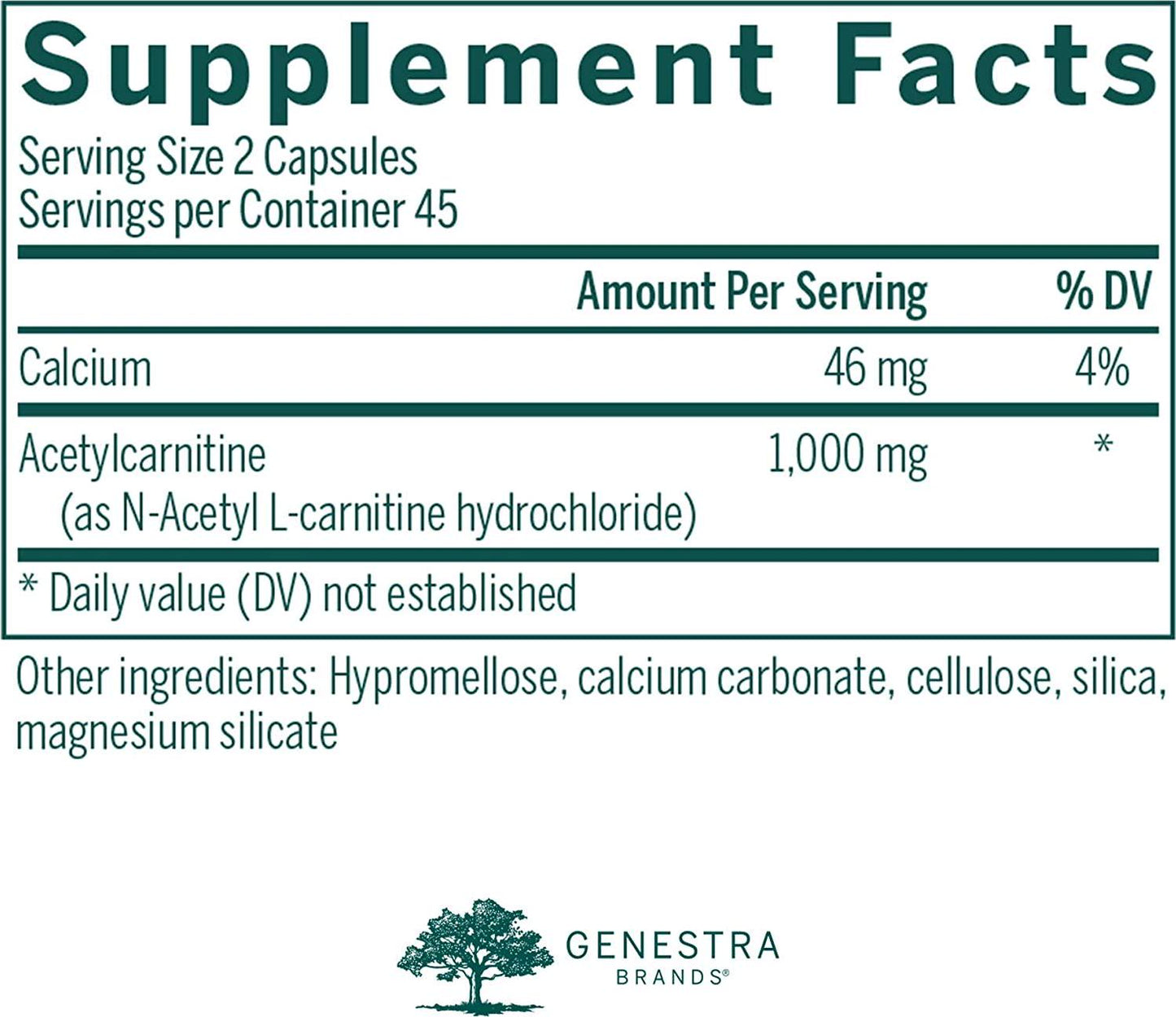 Genestra Brands Carnitine | Support for Exercise Recovery and Endurance | 90 Capsules
