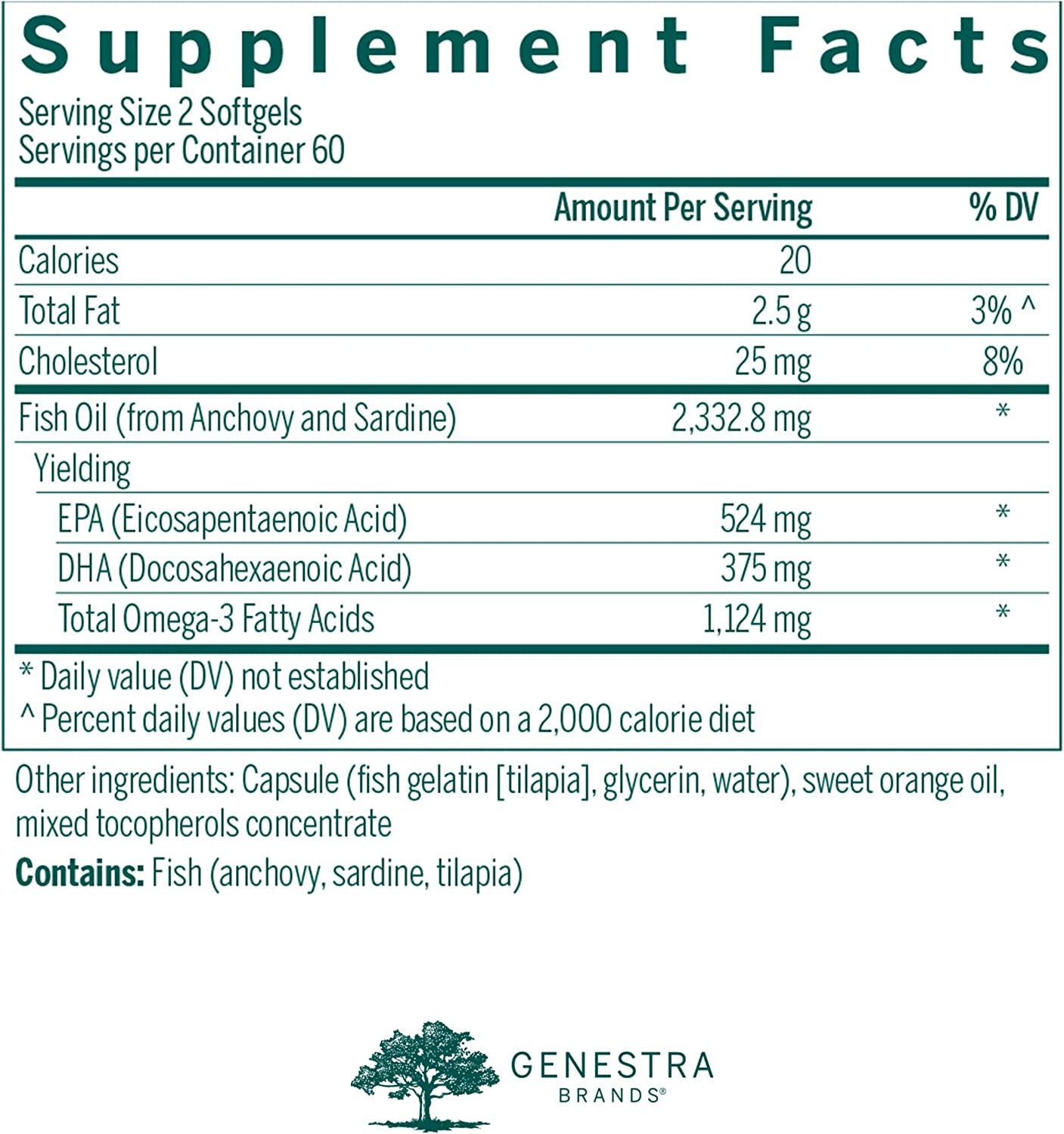 Genestra Brands Super EFA Capsules | Supports Healthy Lipid Metabolism, Cardiovascular Health, and Cognitive Function* | 120 Softgel Capsules