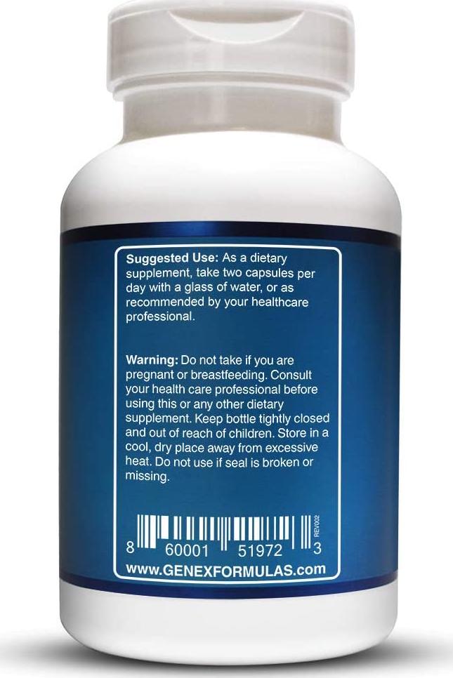 Genex NAD+ 250mg Serving 60 Capsules Nicotinamide Adenine Dinucleotide (Actual NAD+ Not a Precursor).