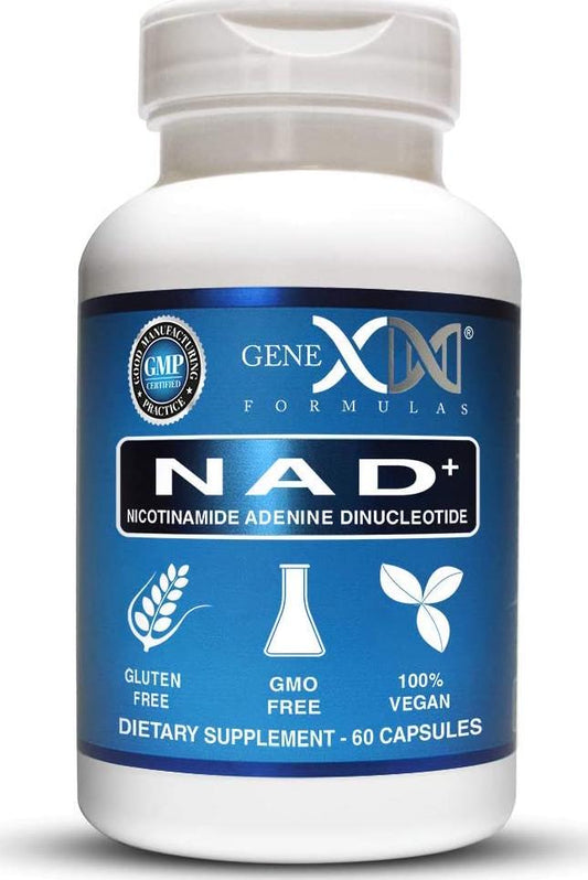 Genex NAD+ 250mg Serving 60 Capsules Nicotinamide Adenine Dinucleotide (Actual NAD+ Not a Precursor).