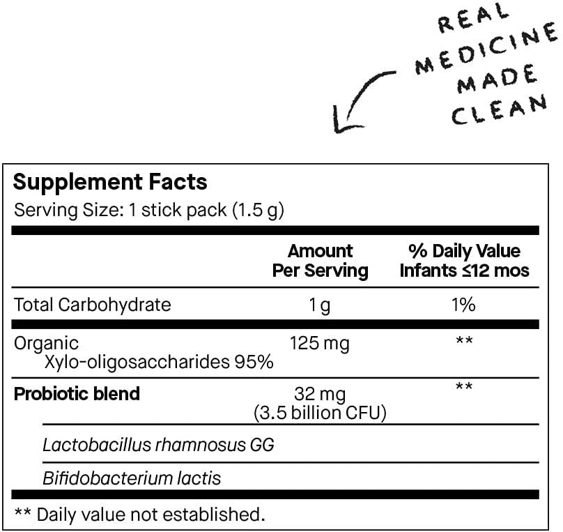 Genexa Probiotics for Infants Daily Probiotic Supplement | Pediatrician Formulated | Organic, Non-GMO, Gluten-Free | Organic Probiotics Powder | 30 Stick Packs (0.05 oz Each)