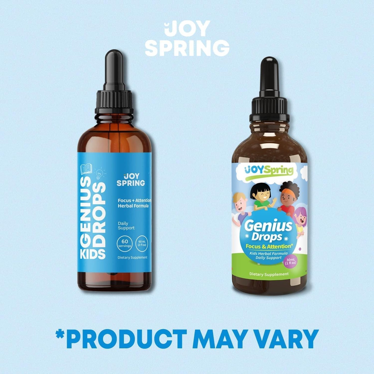 Genius Drops Focus Supplement for Kids, Supports Healthy Brain Function to Improve Concentration and Attention for School, Natural Calming Supplement, 2 oz