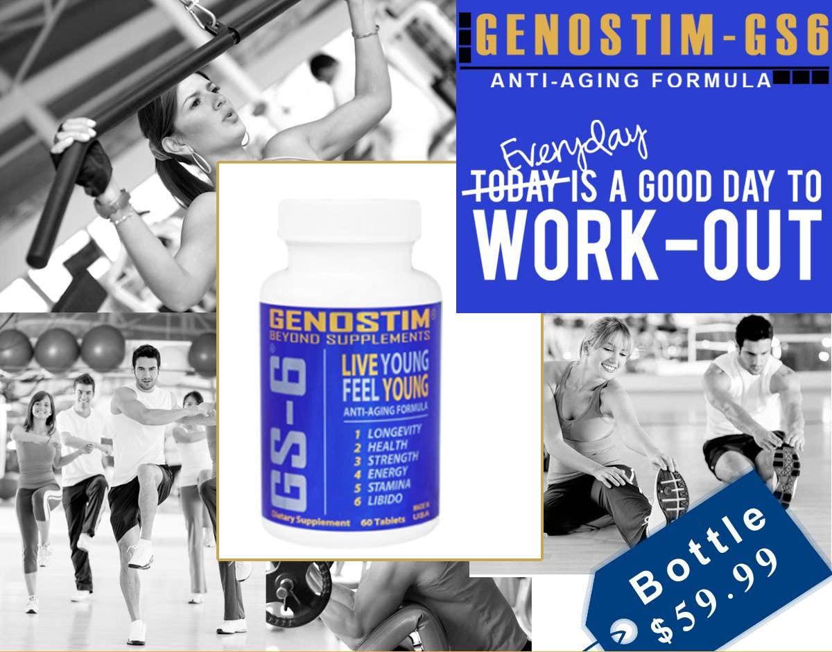 Genostim GS-6 Anti-Aging Protein Peptide Supplement, 100mg of Protein Peptides Stimulates Hormonal Balance for Accelerated Healing for Athletes and Cellular Rejuvenation for Men and Women, 60 Tablets