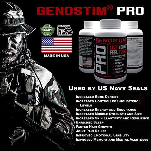 Genostim Pro, Anti-Aging Protein Peptide Supplement -150mg of Isotides Stimulates Hormonal Balance for Accelerated Healing for Athletes and Cellular Rejuvenation for Men and Women - 60 Tablets