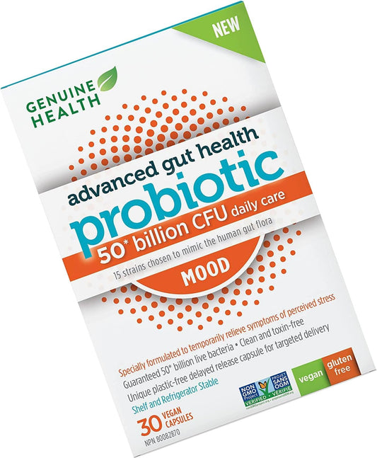 Genuine Health - Advanced Gut Health Probiotic Women's Mood 50 Billion CFU - 30 Vegan Caps