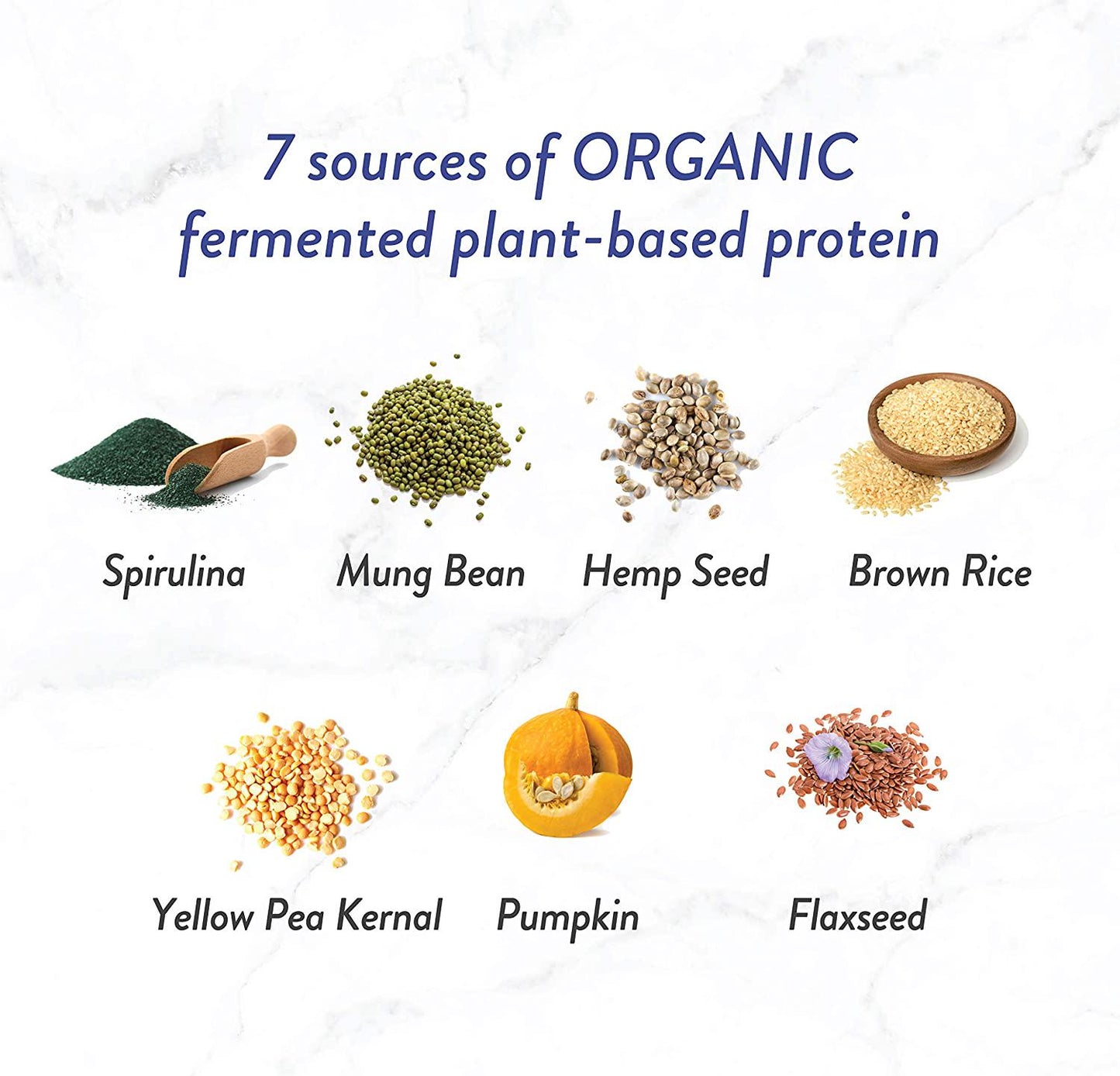 Genuine Health Fermented Organic Vegan Proteins+, Natural Vanilla Protein Powder, 20g Protein, 21.16 oz tub, 20 Servings