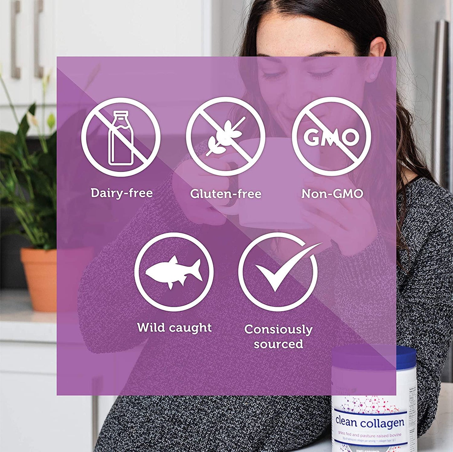 Genuine Health - Marine Collagen Type 1 Powder Unflavored - 7.41 oz.