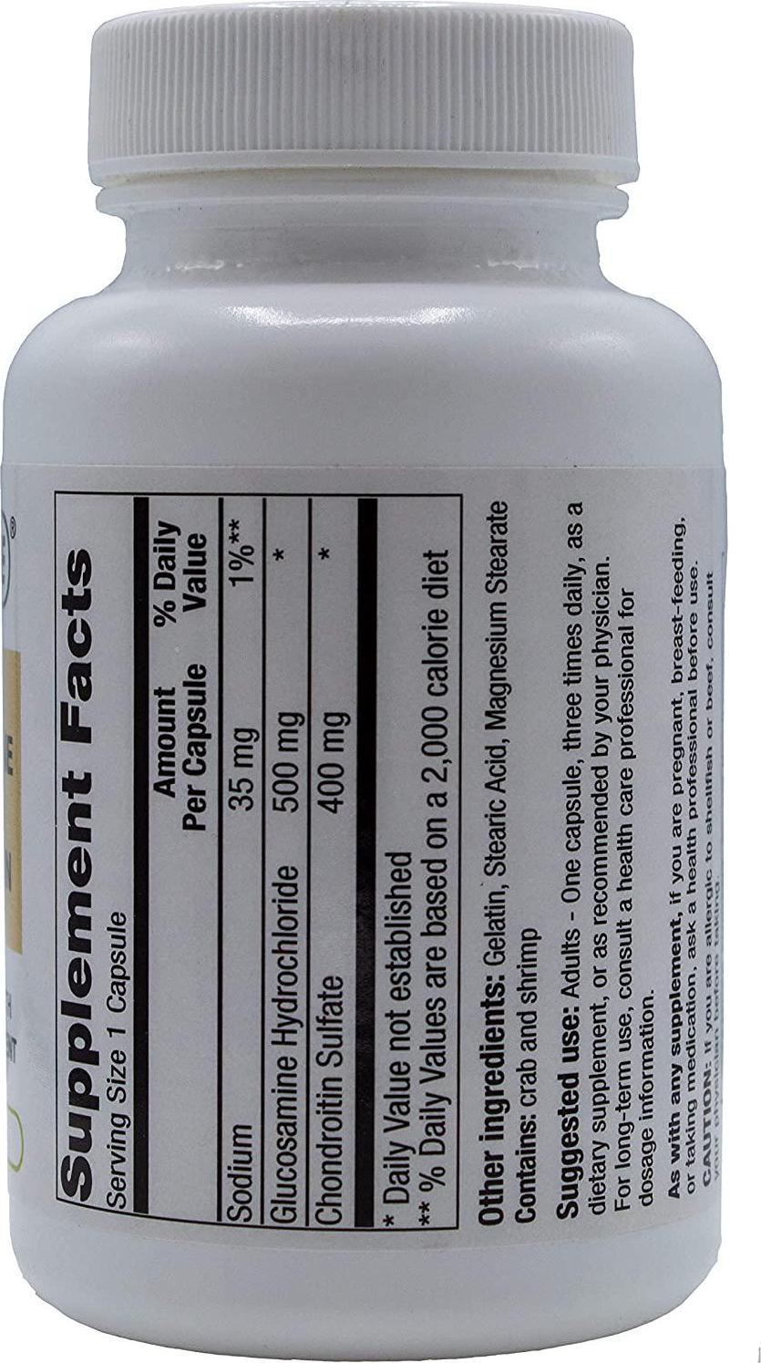 GeriCare Glucosamine and Chondroitin, Joint Support Supplement (60 Capsules per Bottle)