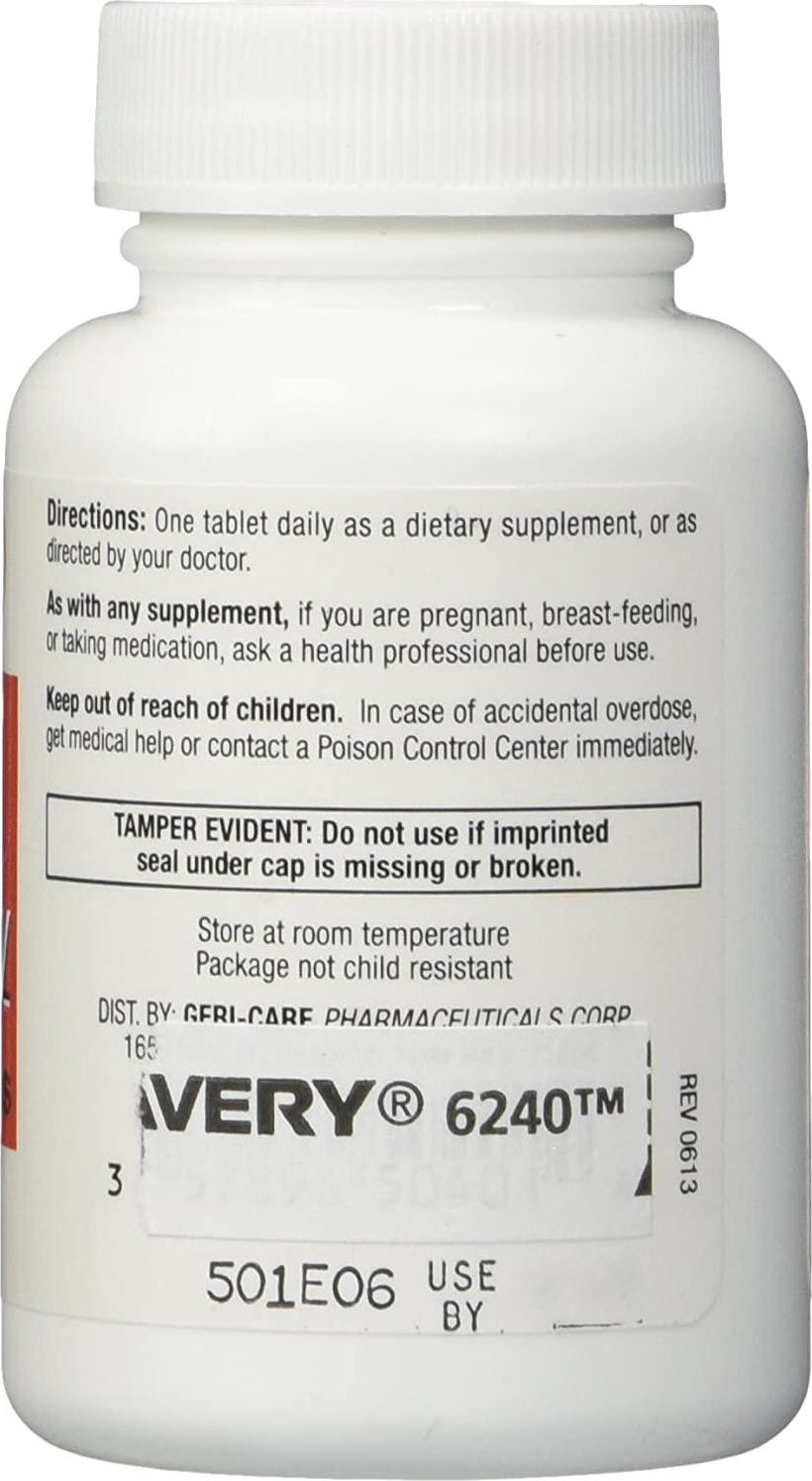 Geri-Care 501-01 Multivitamin One-Daily Tablets 100 Per Bottle by Pharmaceuticals -Part No. 501-01