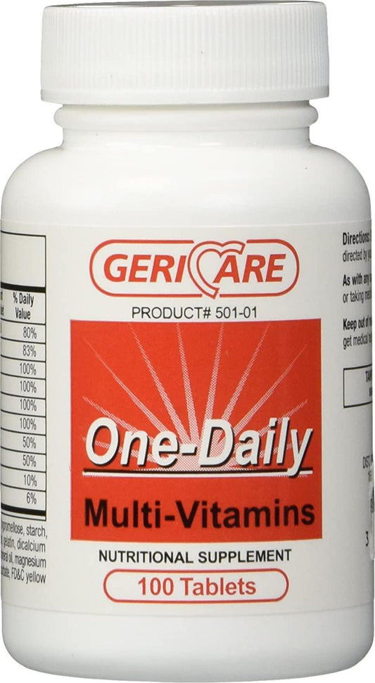 Geri-Care 501-01 Multivitamin One-Daily Tablets 100 Per Bottle by Pharmaceuticals -Part No. 501-01