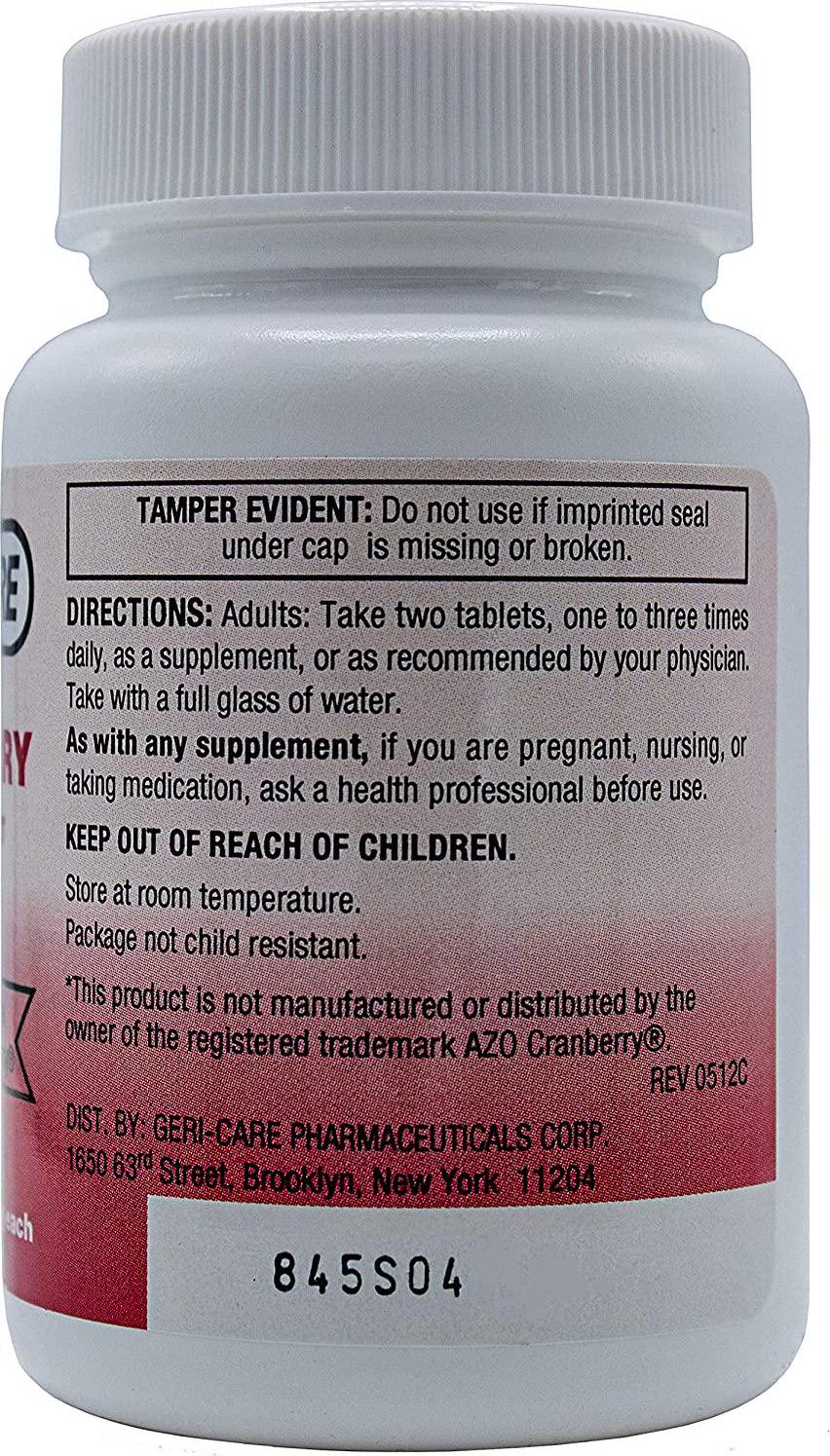 Geri Care Cranberry Pills 450MG 100Count ( Helps you Fight off Urinary Tract Infections)