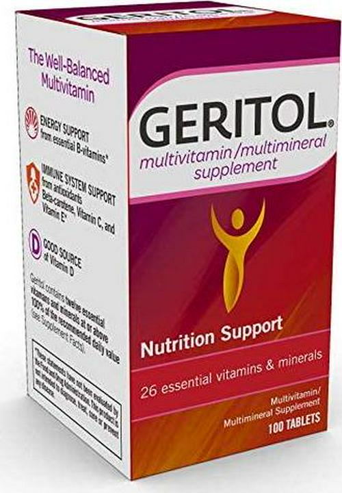 Geritol Multi-Vitamin Nutritional Support, 100 Count (Pack of 12)