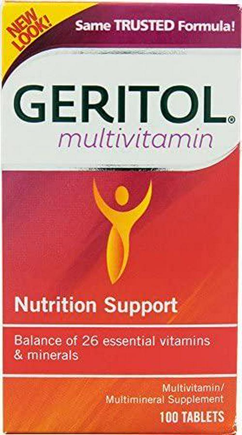 Geritol Multivitamin Tablets 100 TB - Buy Packs and SAVE (Pack of 2)