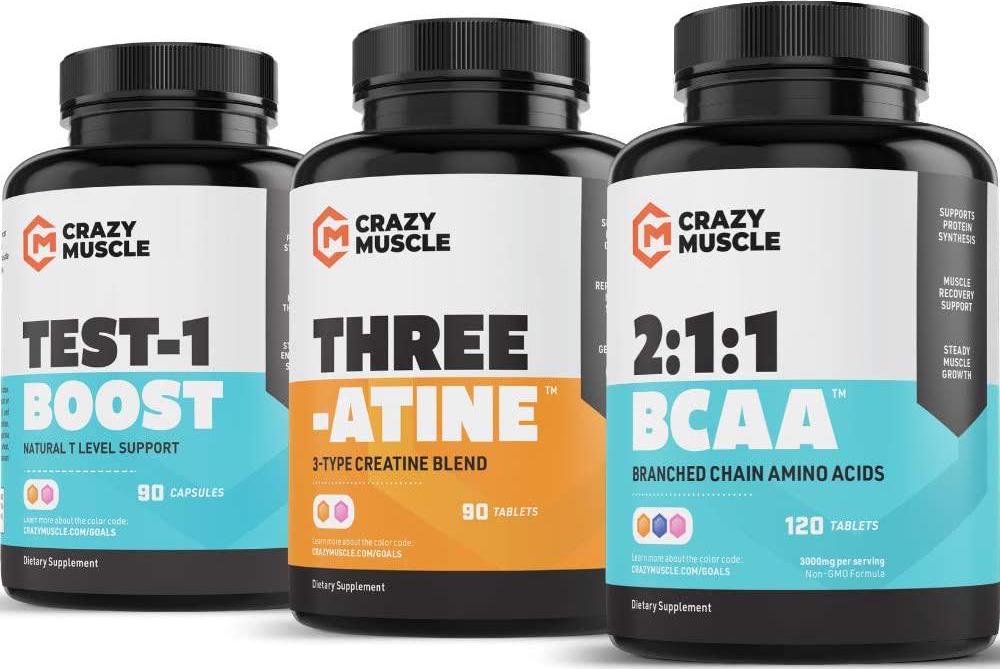 Get Bigger with BCAAs, Creatine and Test-1 Boost