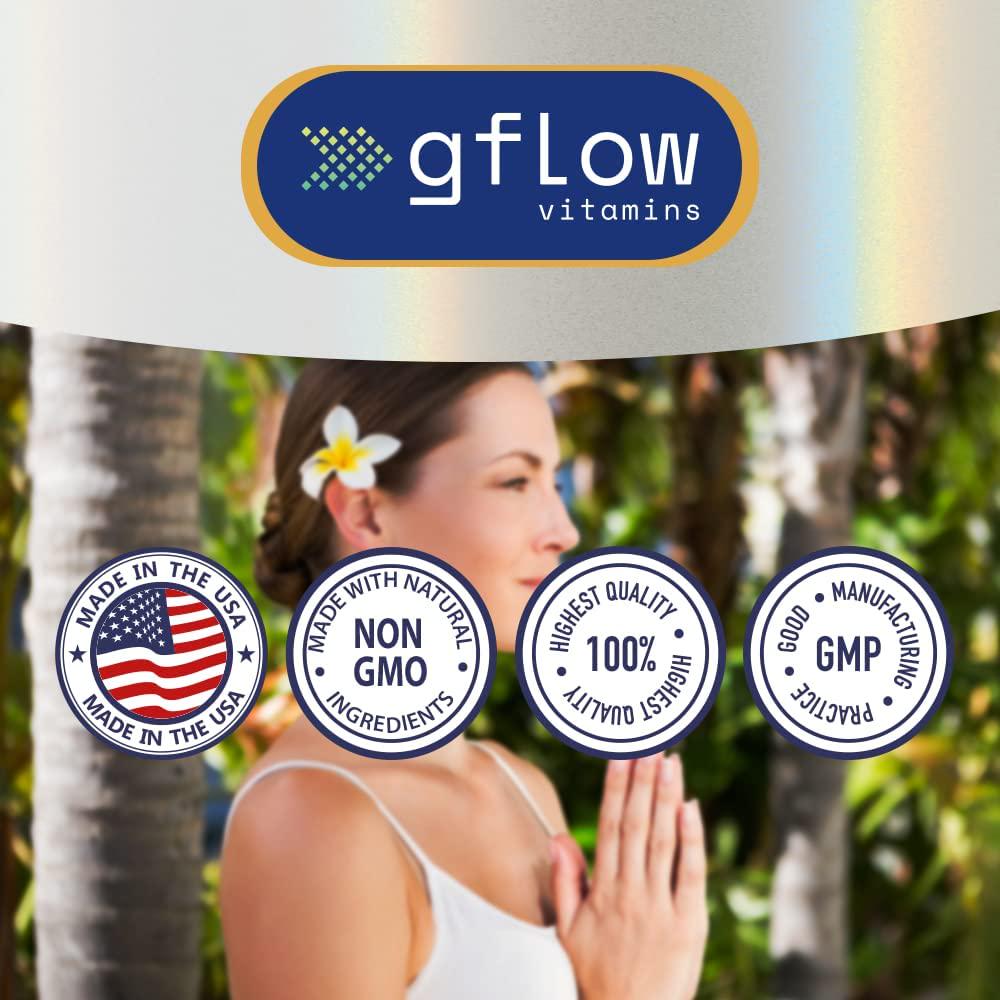 Gflow Vitamins - Potassium Iodide 65 mg Per Serving - Dietary Supplement, Thyroid Support - 2 Months Supply - Non -GMO - Made in The USA - Exp Date 03/2029
