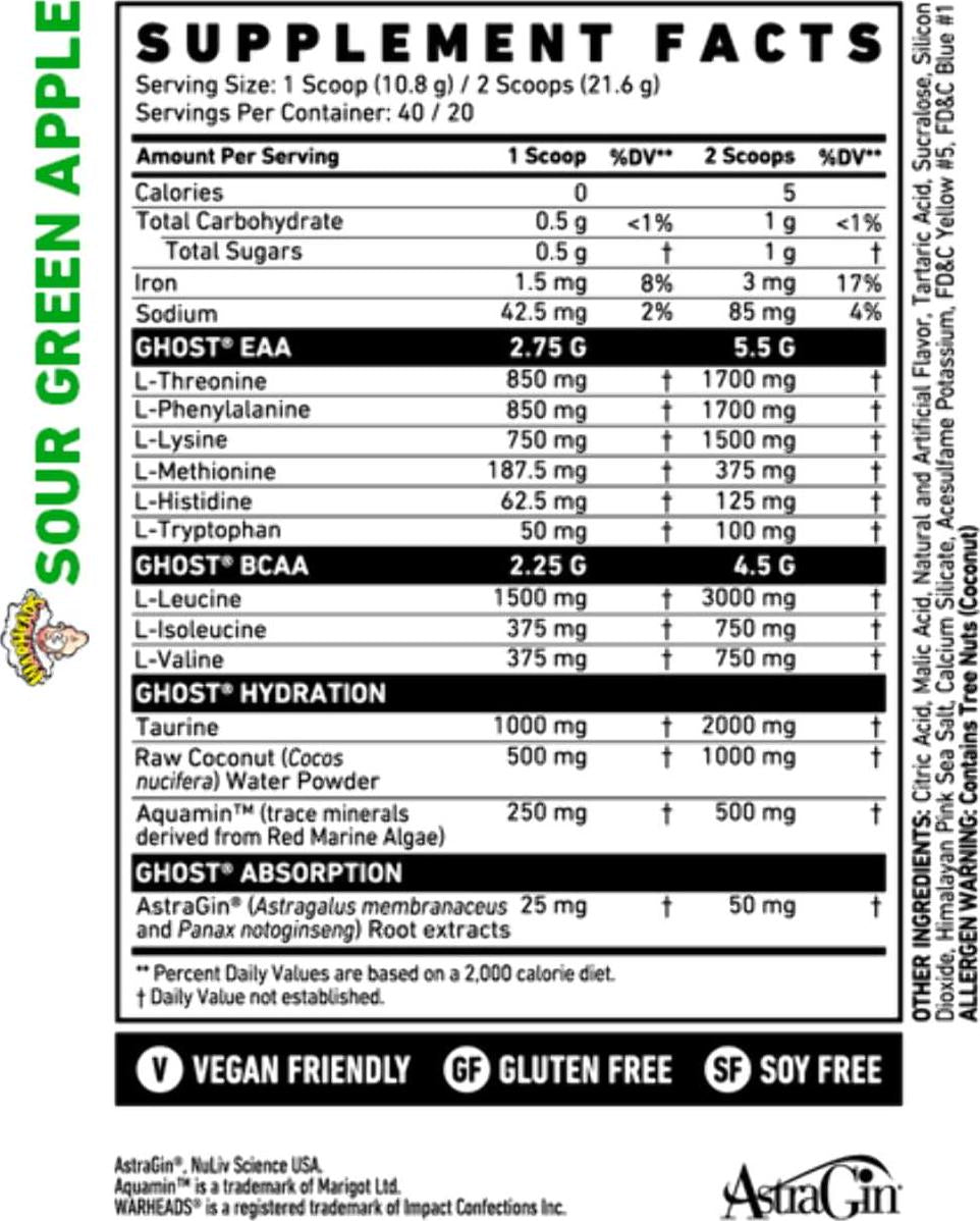 Ghost Amino V2 by Ghost Lifestyle 40 Serves Blue Raspberry