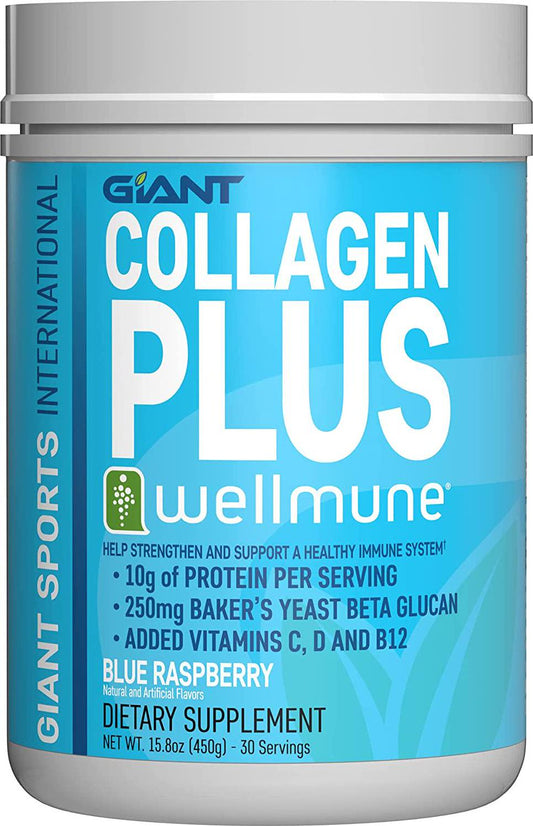 Giant Sports Collagen Plus Wellmune Blue Raspberry - 30 Servings