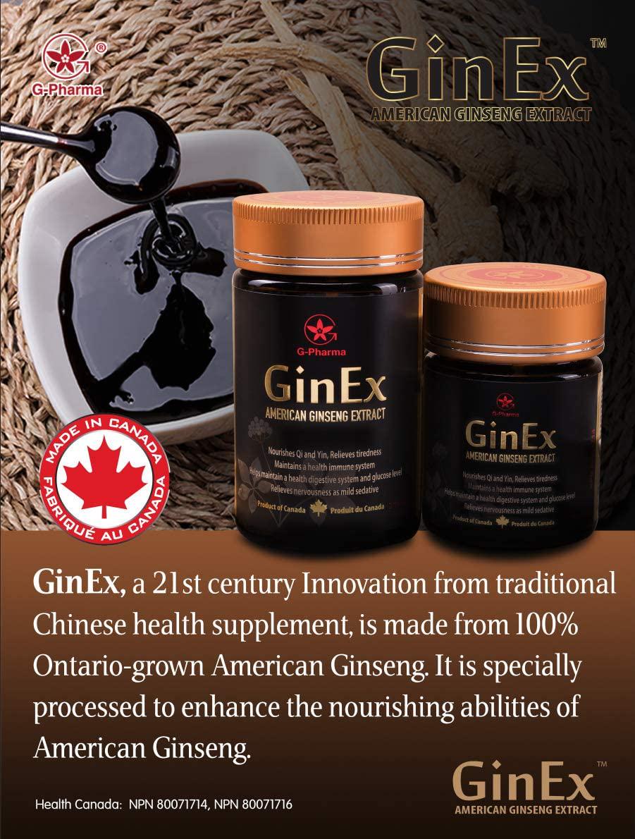 GinEx 100 grams, Red Ginseng, American Ginseng Extract; Extra Strength, High Potency with high Concentration of Ginsenosides - Mental Clarity and Focus, Emotional Balances, Stress Relief