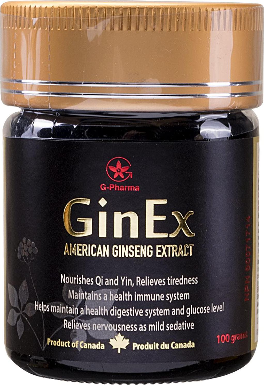 GinEx 100 grams, Red Ginseng, American Ginseng Extract; Extra Strength, High Potency with high Concentration of Ginsenosides - Mental Clarity and Focus, Emotional Balances, Stress Relief