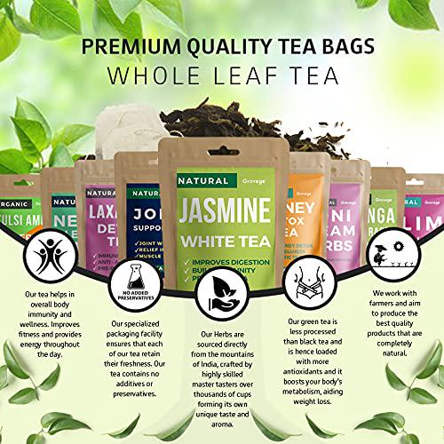 Ginger amla tulsi tea - holy basil tea - immune herbal tea - tulsi cleanse tea - organic detox tea - organic stress tea - ginger green tea organic - tulsi holy basil tea bags - 20 Tea Bags