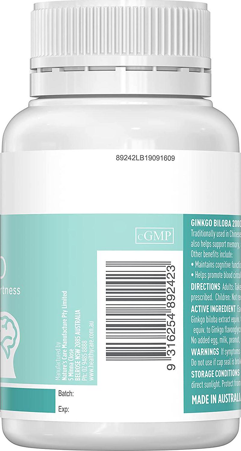 Ginkgo Biloba 2000mg Softgel Capsules
