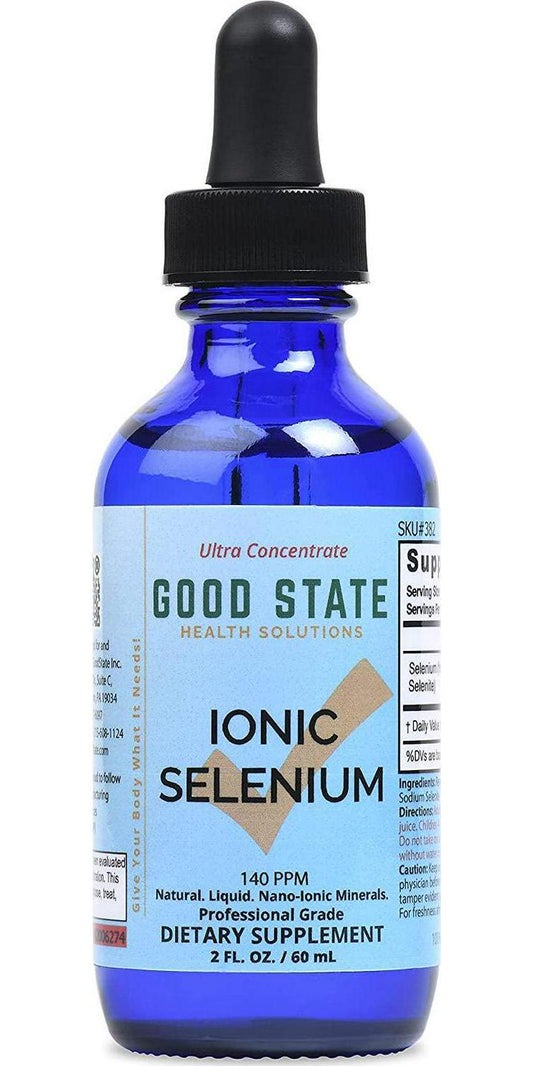 (Glass Bottle) Good State Liquid Ionic Selenium Ultra Concentrate (10 drops equals 70 mcg - 100 servings per bottle)
