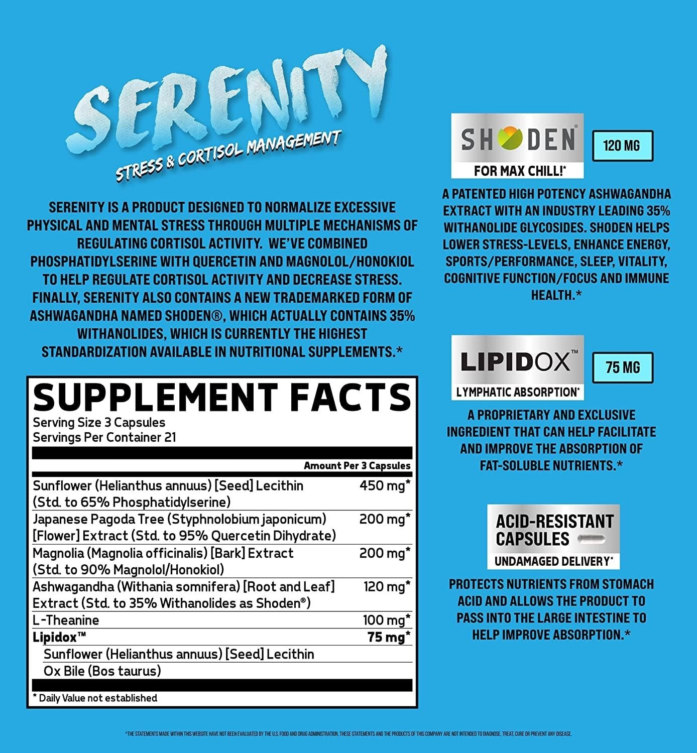 Glaxon Serenity Stress Support ( Serenity Stress Support - 63 Capsules )